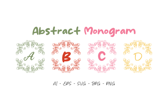 Abstract Monogram: Graphics for Freebies
