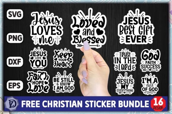 Free Christian Sticker Bundle: Graphics for Crafts