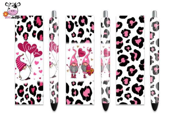 Gnome Valentine Pen Wrap Graphics
