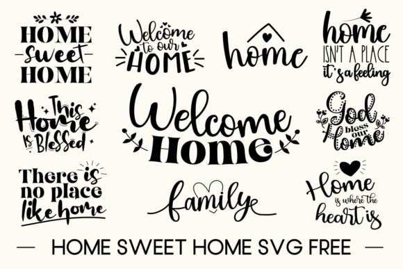 Home Sweet Home SVG Free Graphics