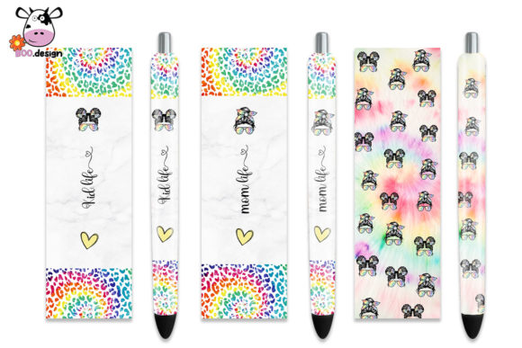 Mom Life Kid Life Leopard Pen Wrap Graphics
