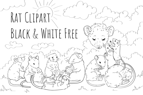 Rat Clipart Black White Free Graphics