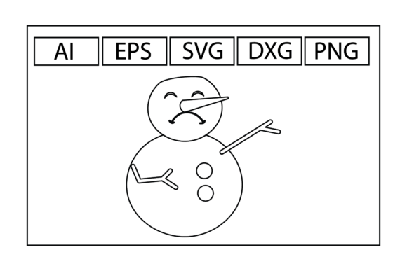 Snowman Coloring Page Free Design Graphics