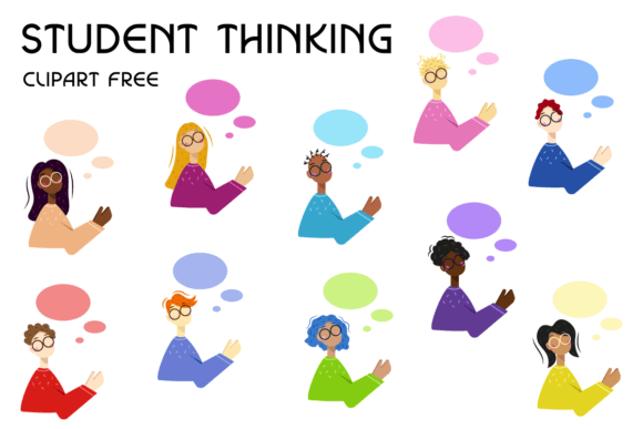 Student Thinking Clipart Free Graphics